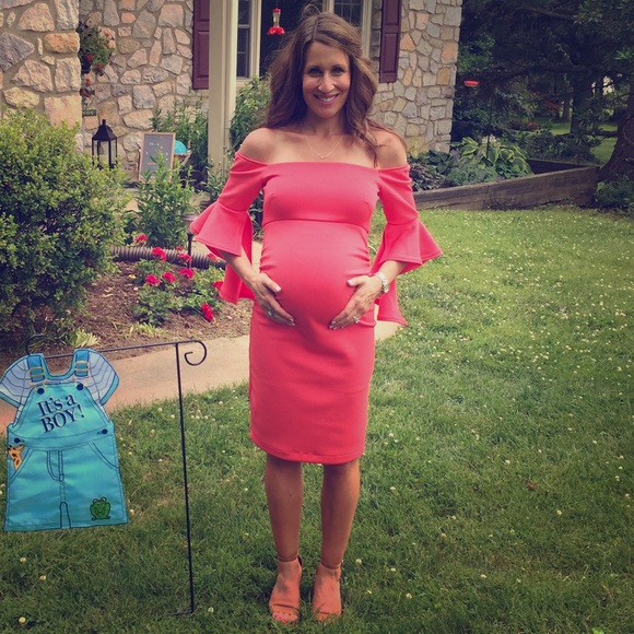 Bardot Other - Barely worn ASOS coral maternity dress